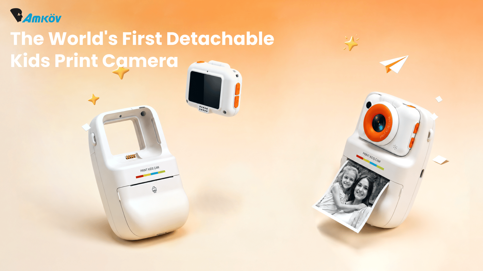 AMKOV G01 — the world's first detachable kids print camera