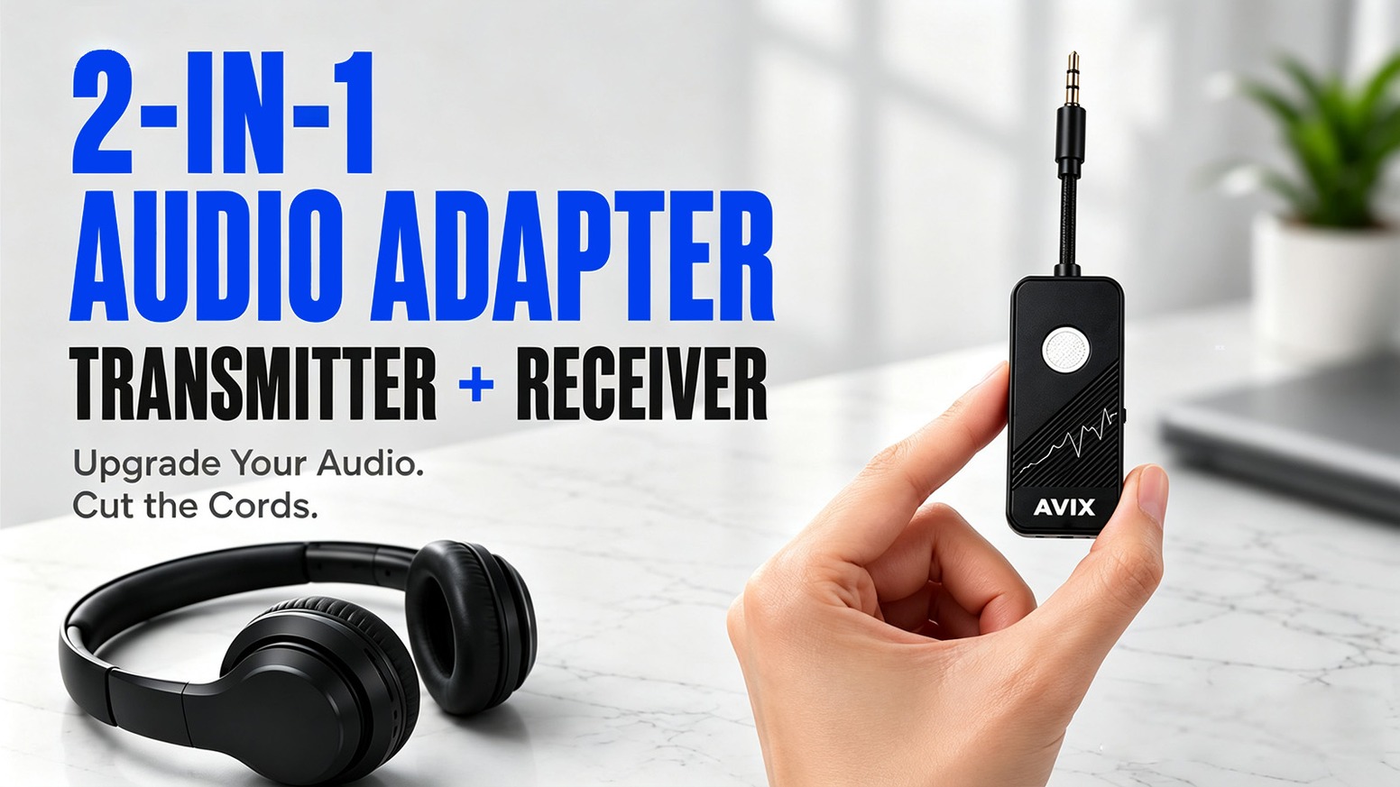 AVIX: Bluetooth AUX Adapter for Travel, Car & Home