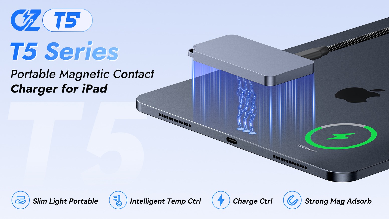 COWZRY T5 ：Mini Magnetic Adapter To Protect Your iPad