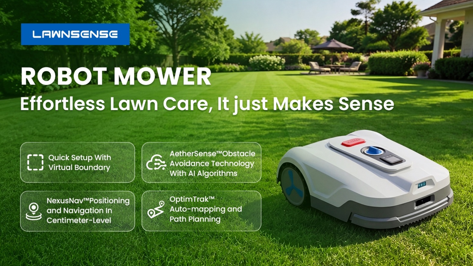 LawnSense® Tango: The advanced Smart Robotic Lawn Mower
